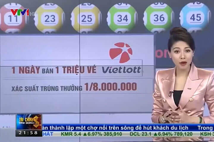 VTV1 đưa tin Vietlott